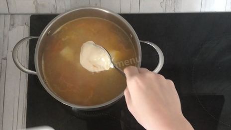 сырный суп с креветками