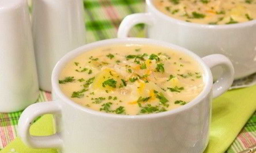 Рецепт сырный суп с курицей и грибами