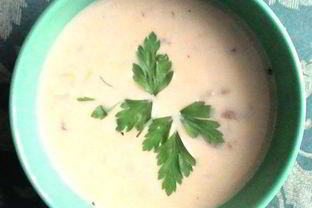 Сырный суп с лесными грибами