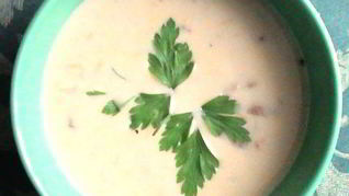 Сырный суп с лесными грибами