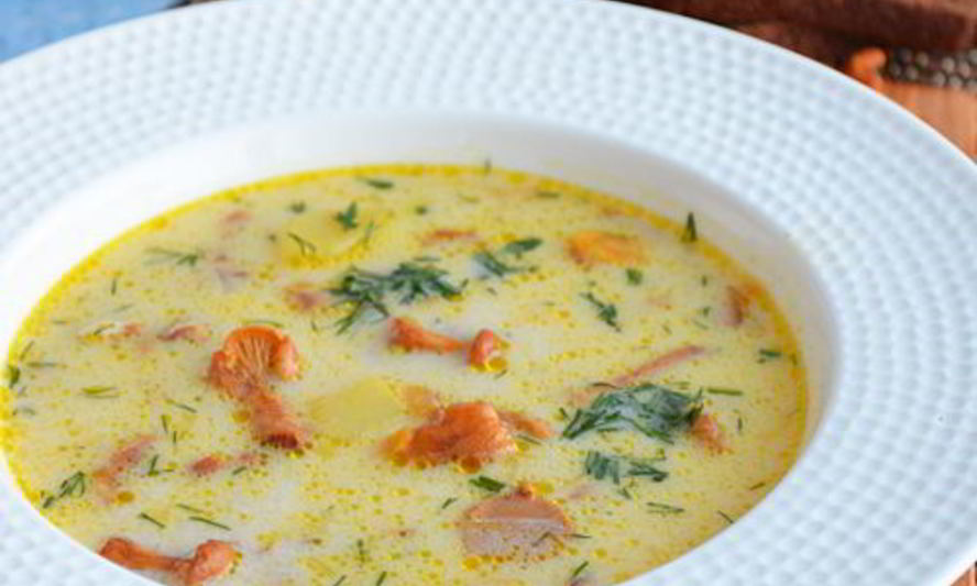 Рецепт сырный суп с лисичками