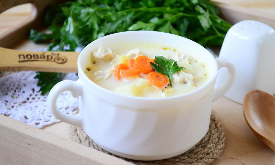 Рецепт сырный суп с морковкой