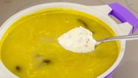 сырный суп с опятами