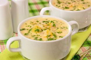 Сырный суп с рисом