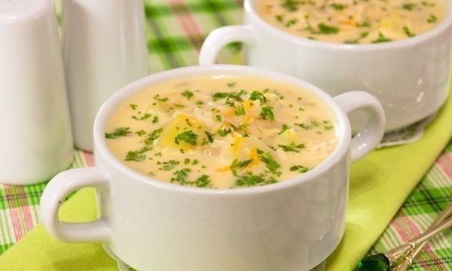 Рецепт сырный суп с рисом