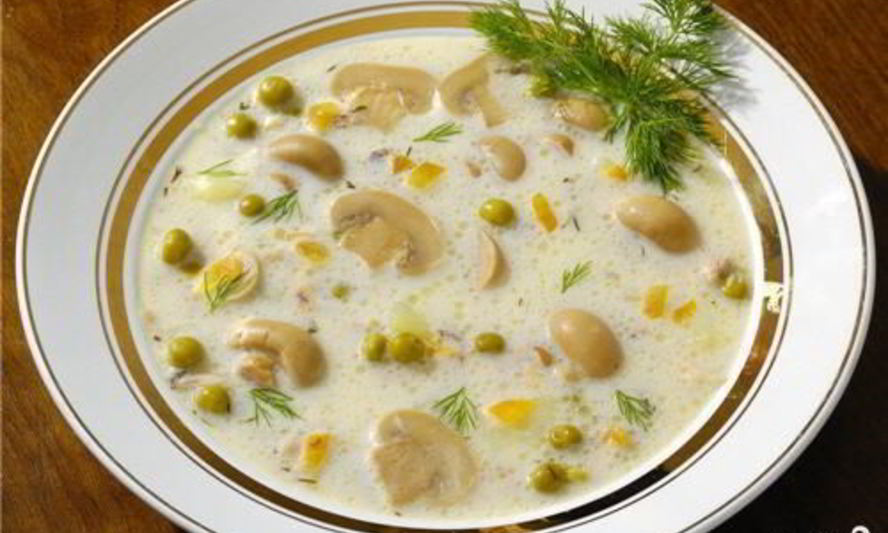 Рецепт сырный суп с шампиньонами и копченостями