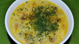 Сырный суп с зеленью