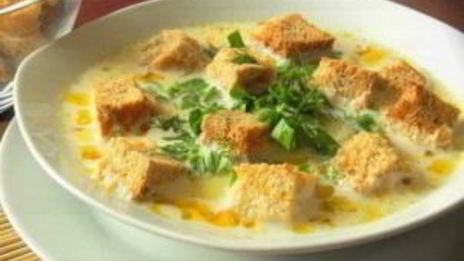 сырный суп со сливками