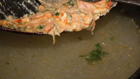 сырный супчик с тыквенными клецками