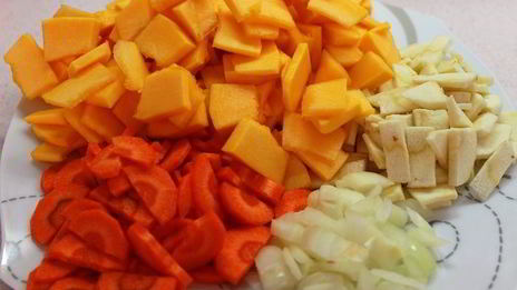 тыквенно-сырный суп с пастернаком