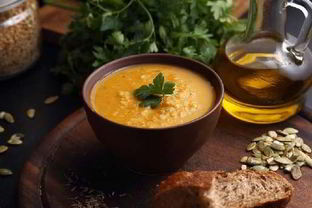 Тыквенный суп с чечевицей