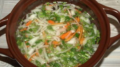 хитрая уха на курином бульоне