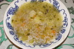 Рыбный суп уха из головы толстолобика