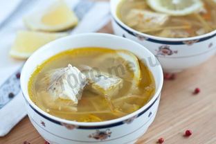 Рыбный суп уха из осетра