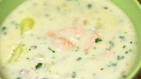 уха из красной рыбы со сливками