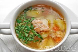 Уха из красной рыбы