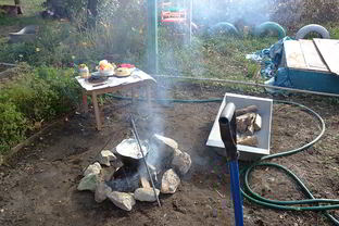 Уха из окуня на костре