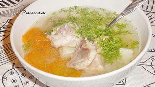 Уха из щучьих голов с икрой