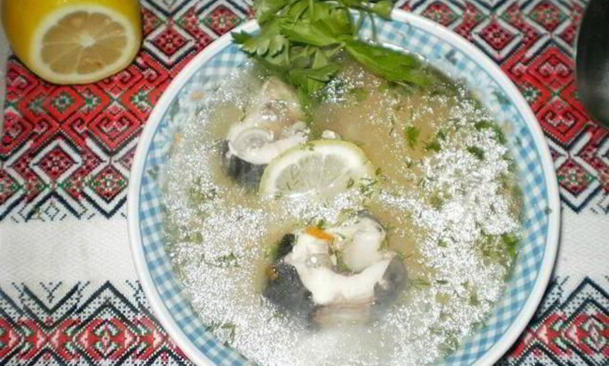 Рецепт уха из стерляди с шампанским