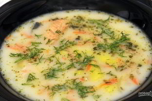 Уха по-фински с молоком