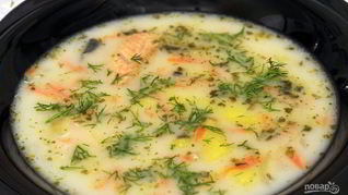 Уха по-фински с молоком