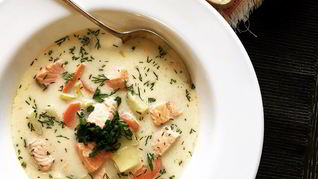 Уха по-фински со сливками