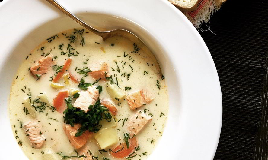 Рецепт уха по-фински со сливками