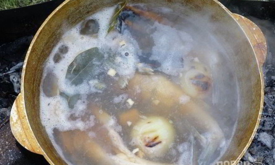 Рецепт уха в казане