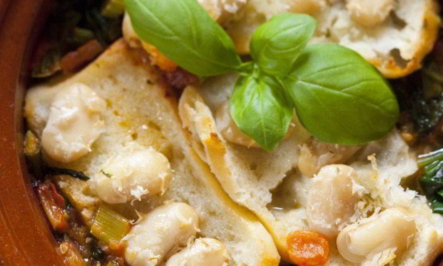 Рецепт запеченный суп с фасолью и щавелем