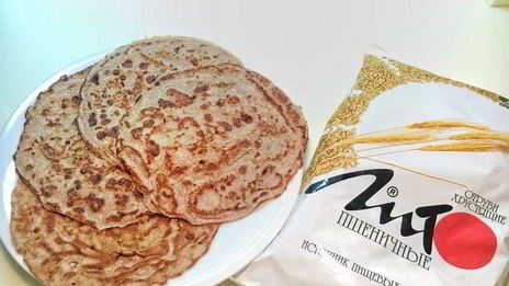 блинчики из отрубей с шоколадным творогом