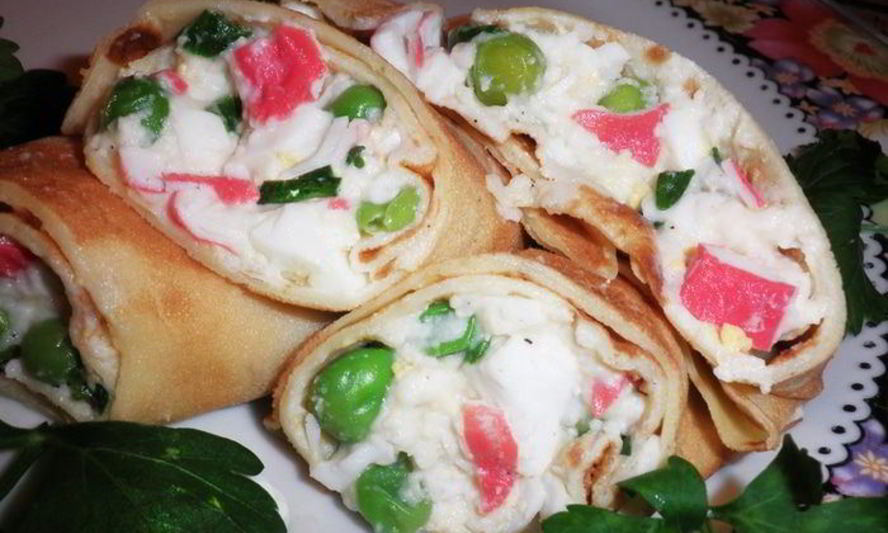 Рецепт блинчики карри с крабовым мясом