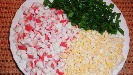 блинчики карри с крабовым мясом