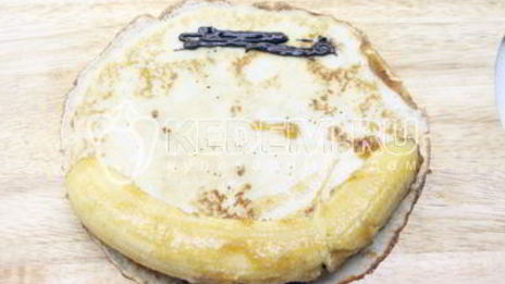 блинчики с бананом и шоколадом