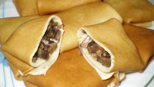 Блинчики с грибами на молоке