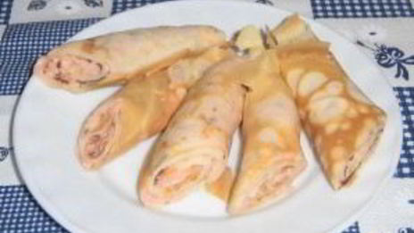 блинчики с икрой мойвы