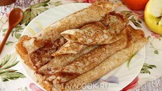 Блинчики с карамельно-фруктовой начинкой