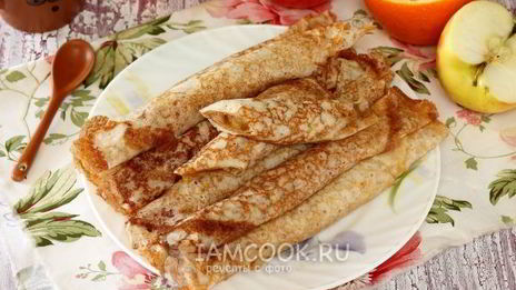 блинчики с карамельно-фруктовой начинкой