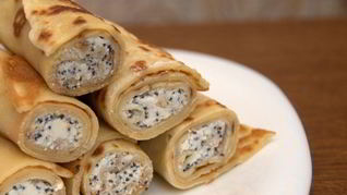 Блинчики с маком и творогом