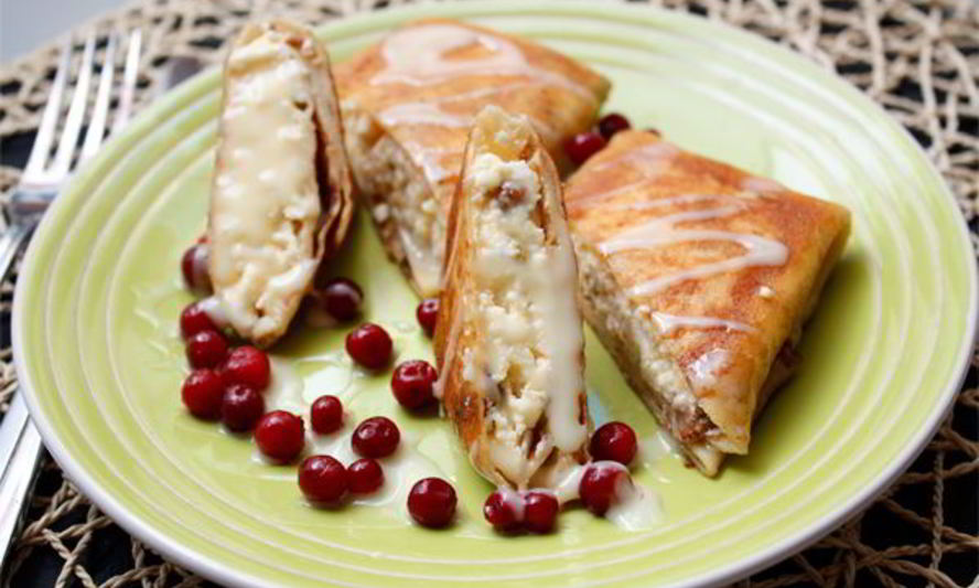 Рецепт блинчики с творогом