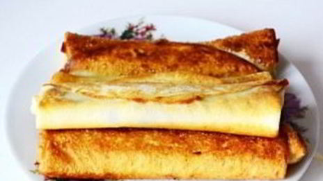 блинчики с яблоками и орехами