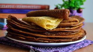 Блины из теста на молоке с яйцами