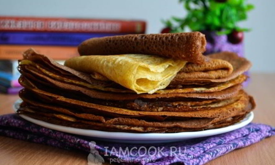 Рецепт блины из теста на молоке с яйцами