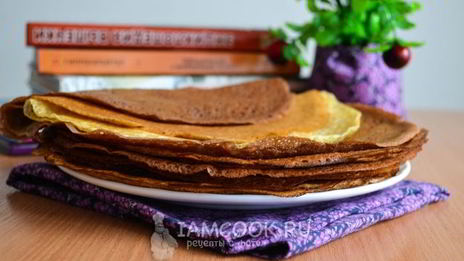 блины из теста на молоке с яйцами