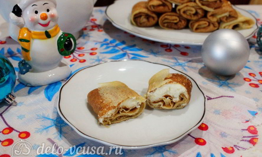 Рецепт блины на простокваше с творогом