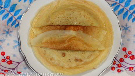 блины на простокваше с творогом