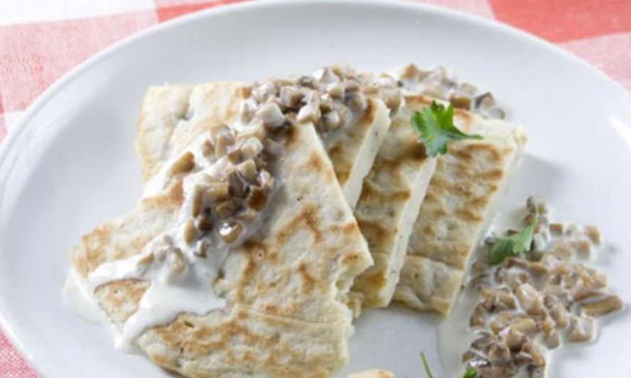 Рецепт блины с грибным припеком