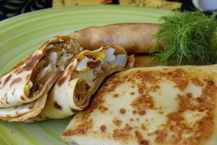 Блины с капустой