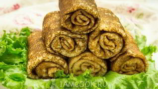 Блины с луком и яйцом