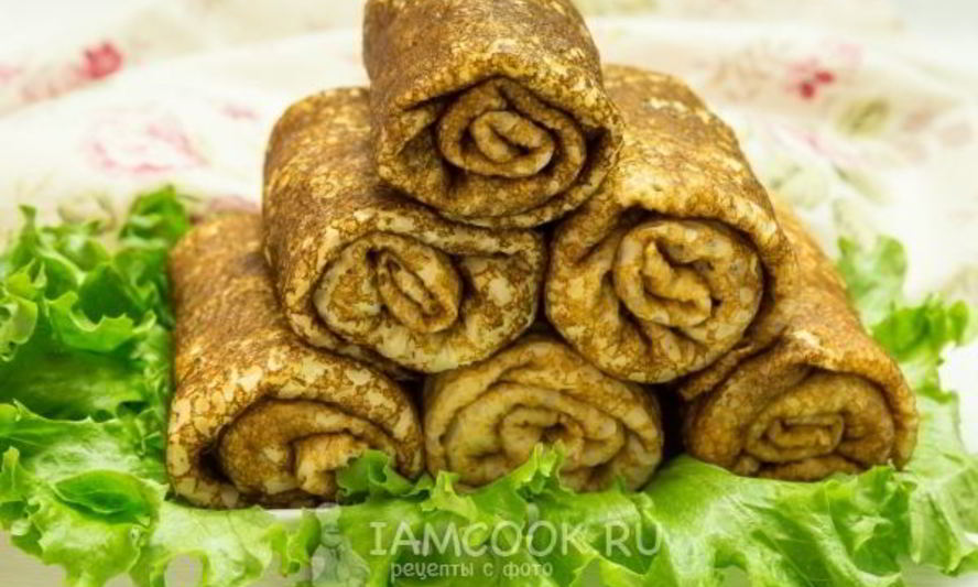 Рецепт блины с луком и яйцом