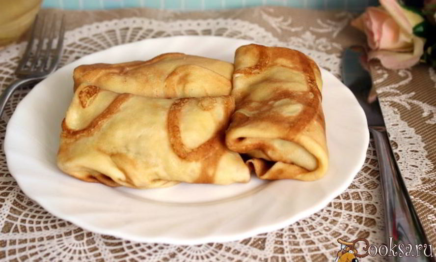 Рецепт блины с мясом по-домашнему